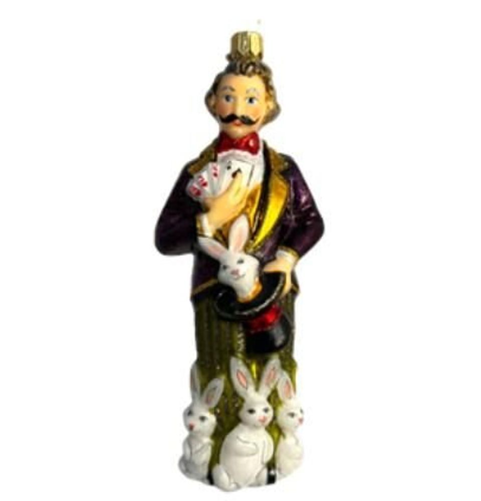 Guirlandes et boules de Noël - The Magician pulling out rabbits out of a top hat - MYSTERIA