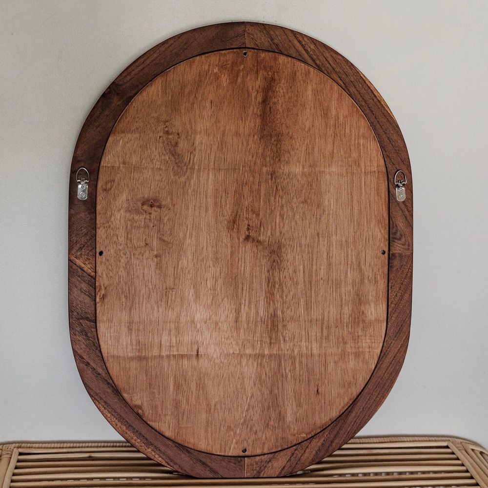 Mirrors - BANUA - Solid Teak Wall Mirror - YOALA