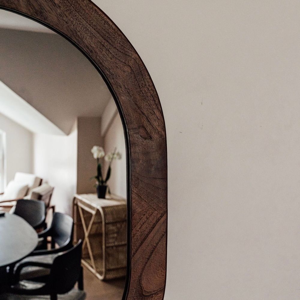Mirrors - BANUA - Solid Teak Wall Mirror - YOALA