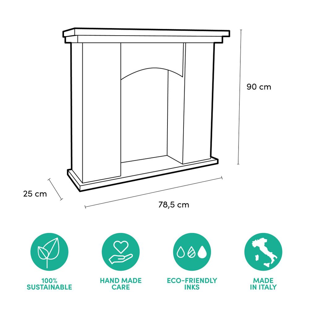 Autres décorations de Noël - Cheminée en Carton Écologique pour Vitrines de Noël - RIPPOTAI