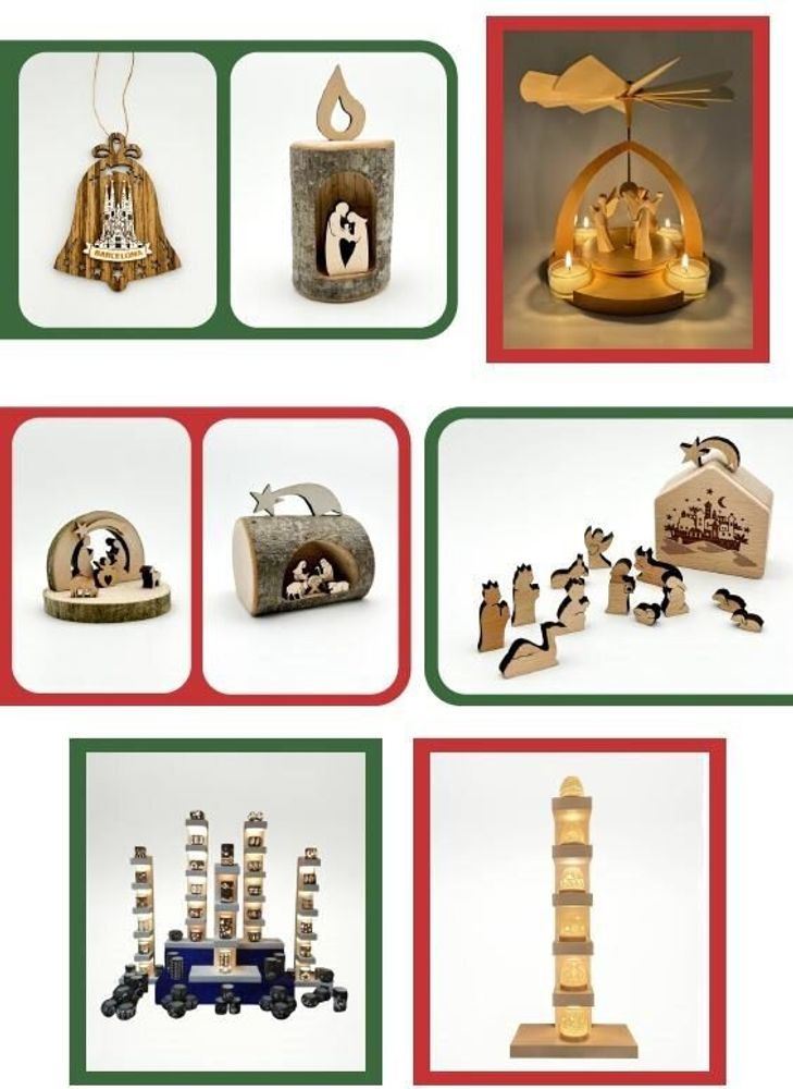 Nativity scenes and santons - WOODEN NATIVITY SCENE - KALID MEDIEVAL