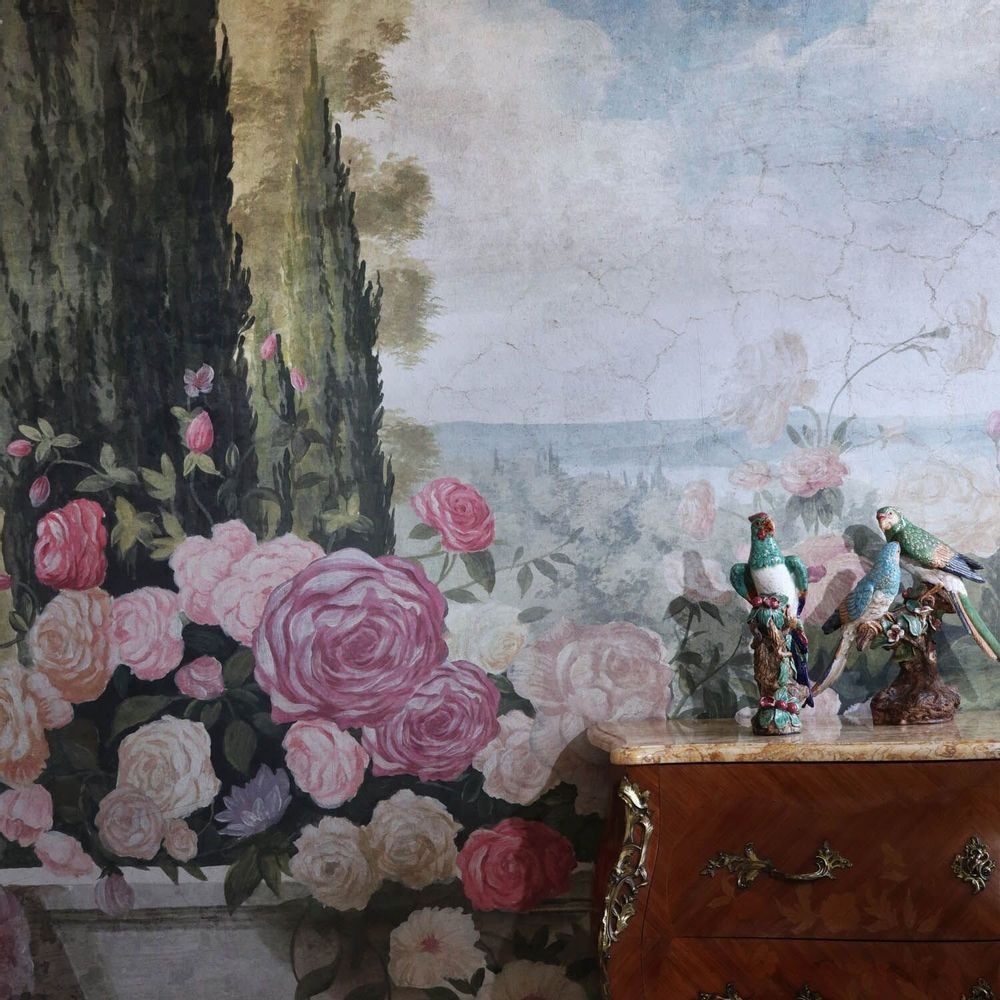 Wallpaper - Wall mural - Les roses de Santa Giulia couleur - ANANBÔ