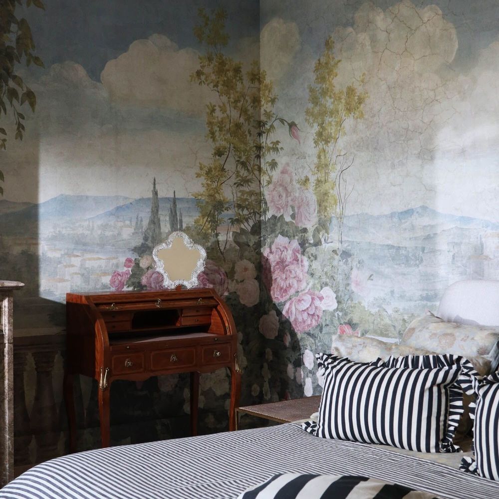 Wallpaper - Wall mural - Les roses de Santa Giulia couleur - ANANBÔ