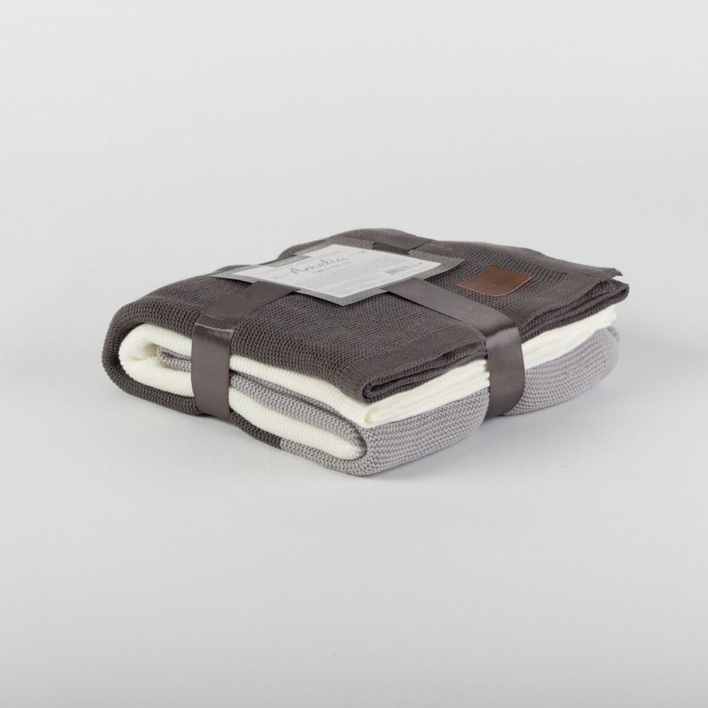 Plaids - Couverture AMELIA, 120x175cm, gris - DILIOS