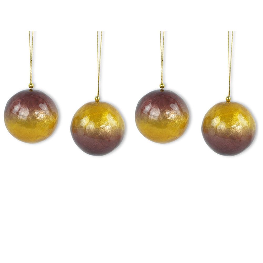 Other Christmas decorations - X-mas balls with overlapping colours set of 4 - KINTA