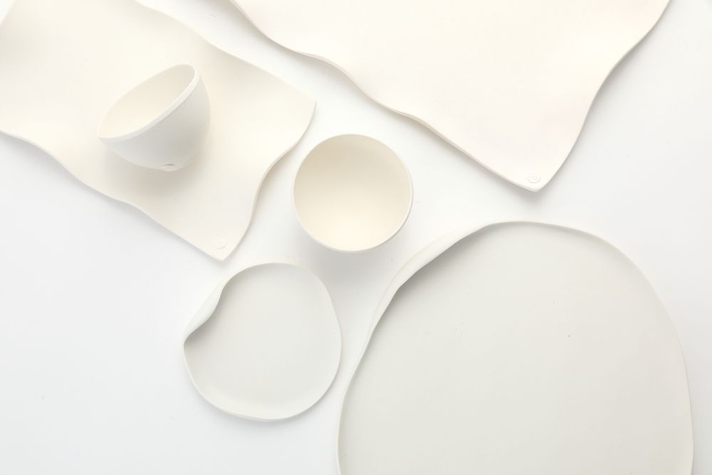Everyday plates - [Yido Pottery] Sun Series, white porcelain - K-CERAMIC