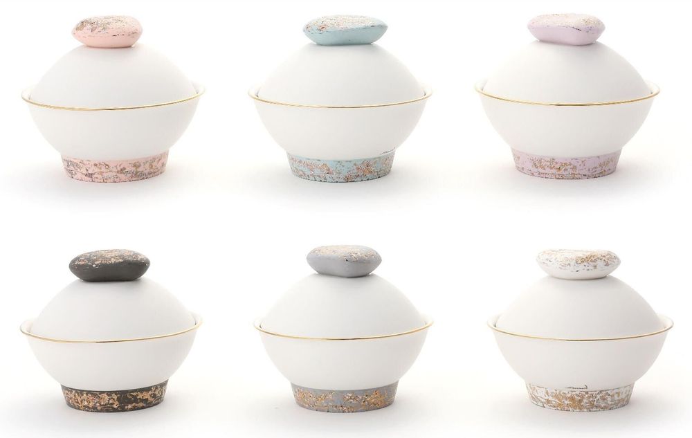 Bols - [JIWOON] Un bol à dessert arabe avec couvercle, porcelaine blanche - JIWOON