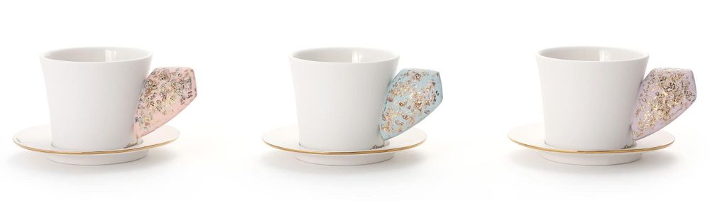 Tea and coffee accessories - [JIWOON]Coffee & tea set Series, white porcelain, colored  porcelain - JIWOON