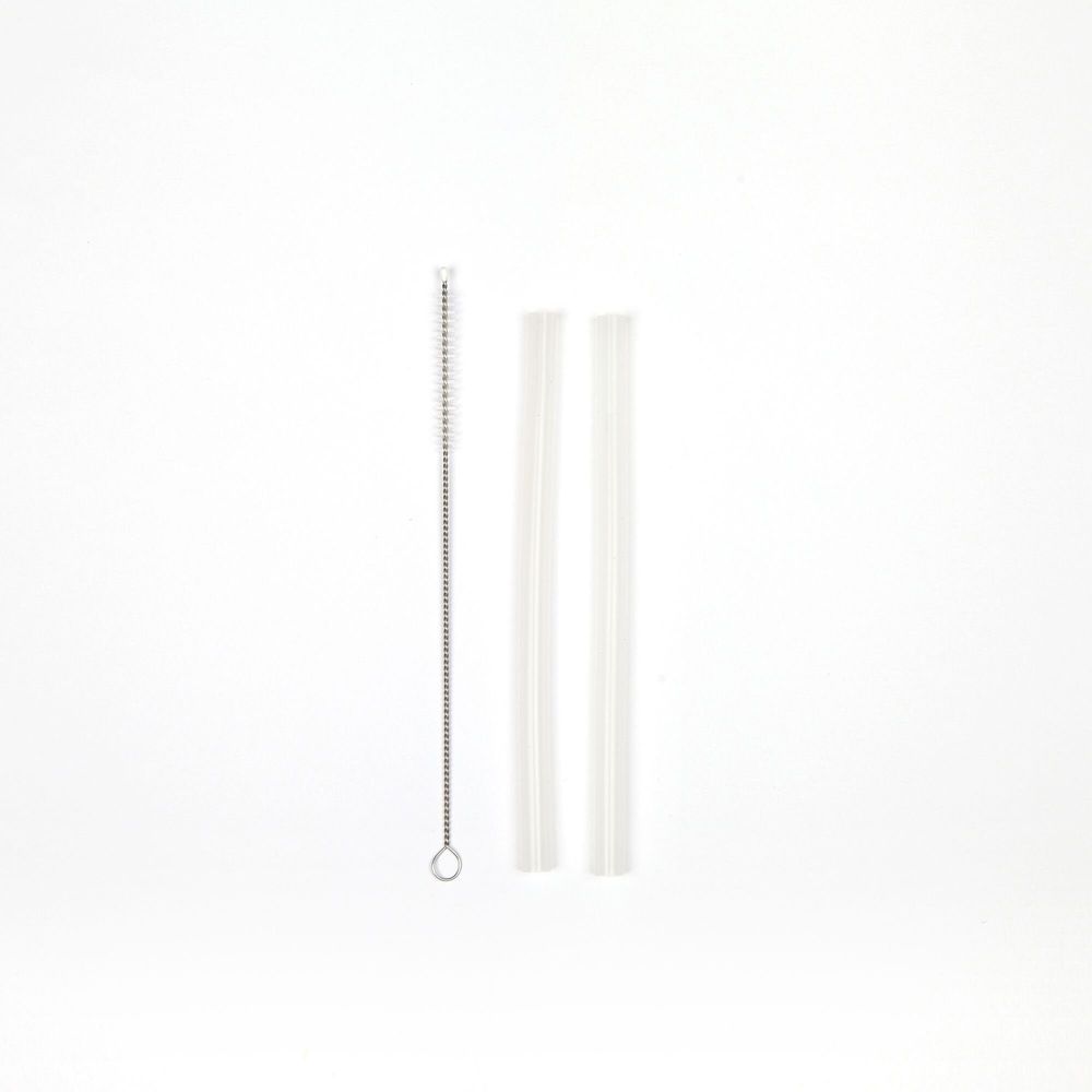 Repas pour enfant - Set de pailles réutilisables en silicone - EKOBO