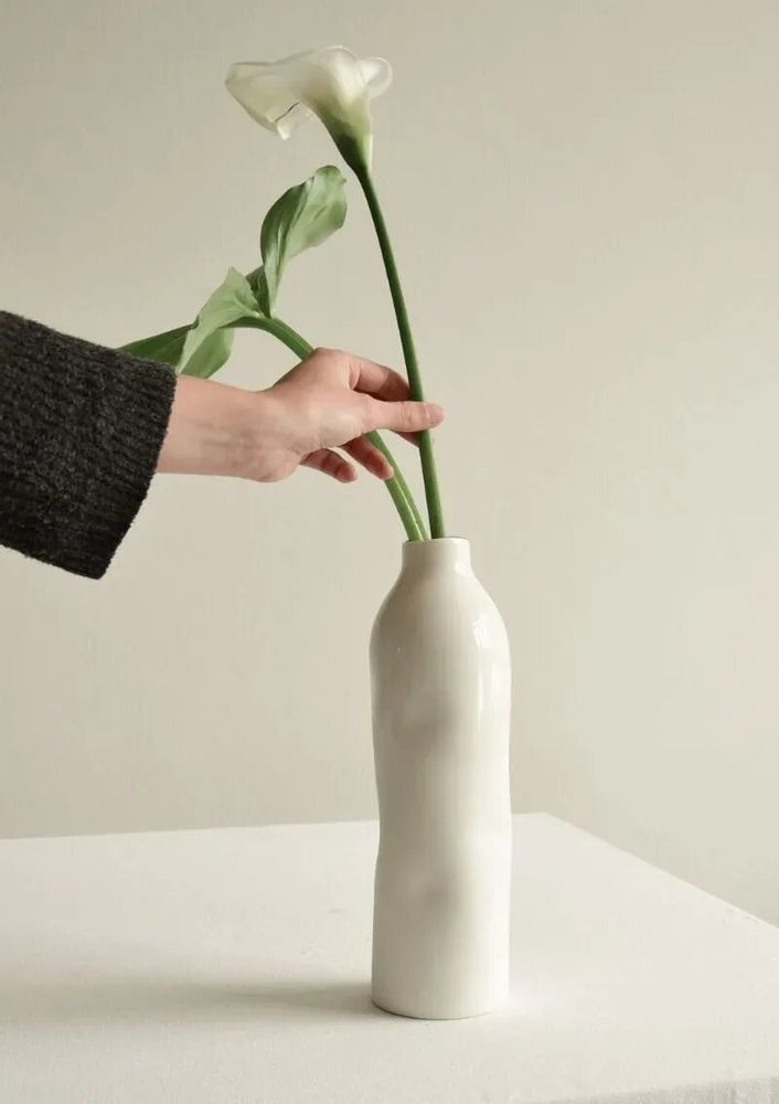 Vases - LIMOGES WHITE PORCELAIN BOTTLE - MAISON GALA