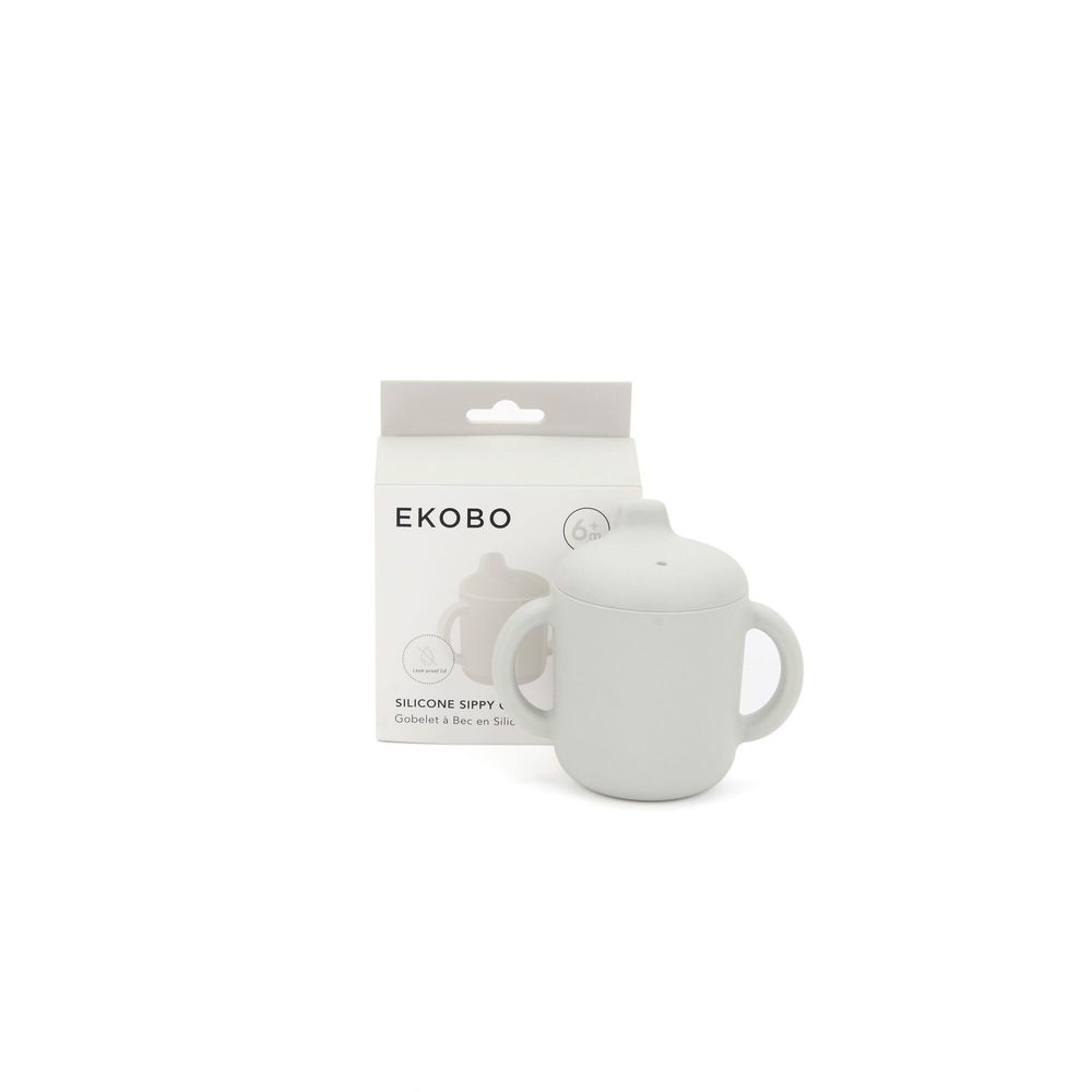 Children's mealtime - Silicone Sippy Cup with handles - Cloud - EKOBO
