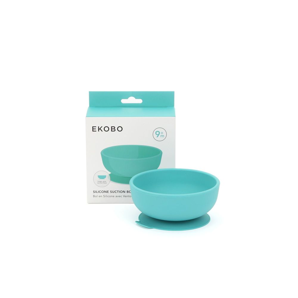 Children's mealtime - Silicone Suction Bowl - Lagoon - EKOBO