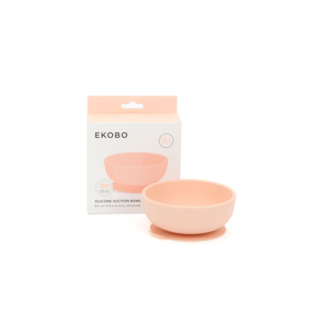 Children's mealtime - Silicone Suction Bowl - Blush - EKOBO