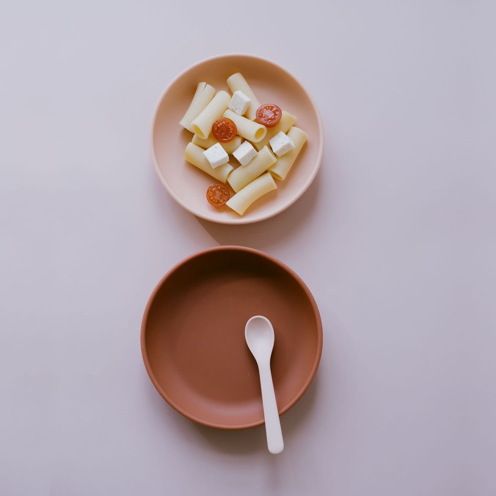 Children's mealtime - Silicone Suction Plate - Blush - EKOBO