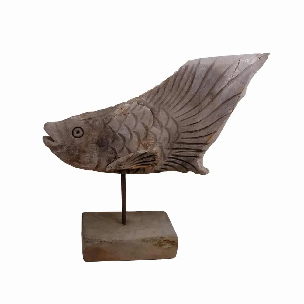 Ornaments - Wooden Fish - SEMPRE IN & OUTDOOR LIVING BV