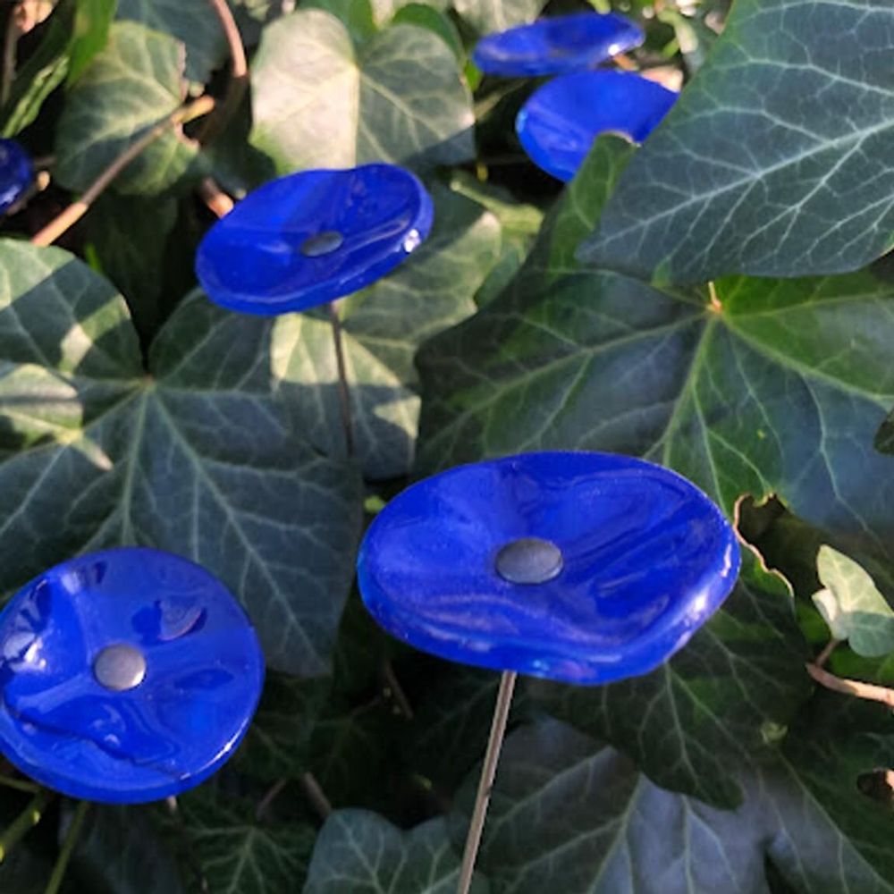 Accessoires de jardinage - Fleur de Verre Bleue Ciel - CARNEOL GLASS