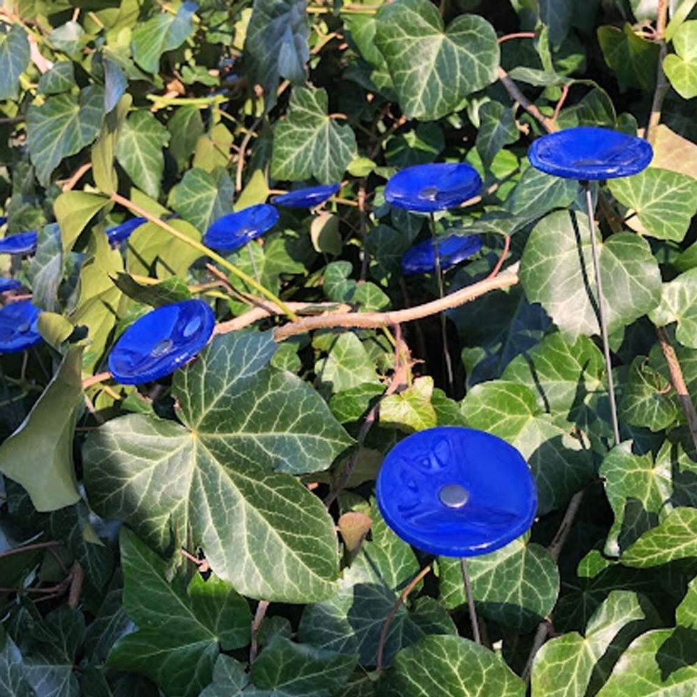 Accessoires de jardinage - Fleur de Verre Bleue Ciel - CARNEOL GLASS