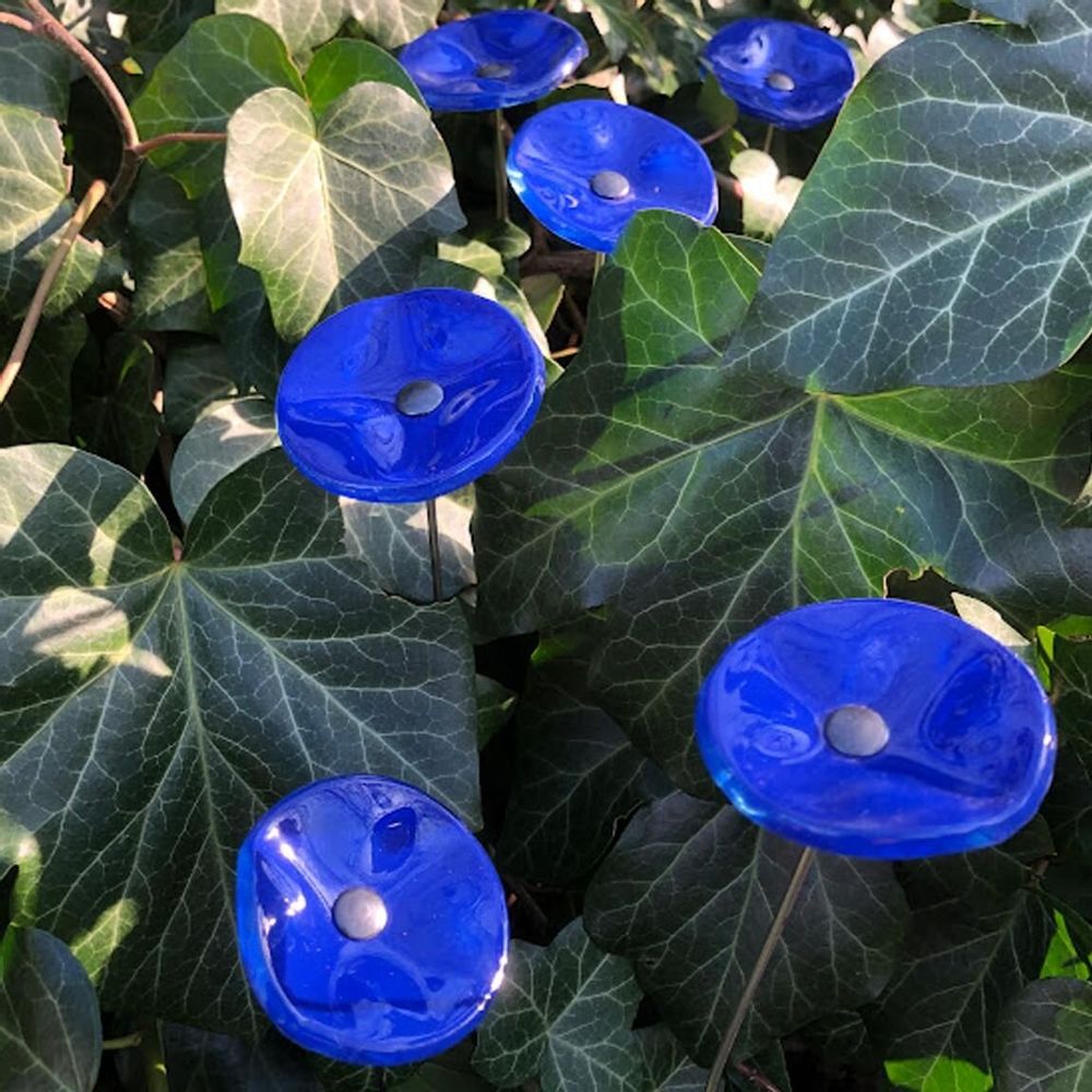 Accessoires de jardinage - Fleur de Verre Bleue Ciel - CARNEOL GLASS