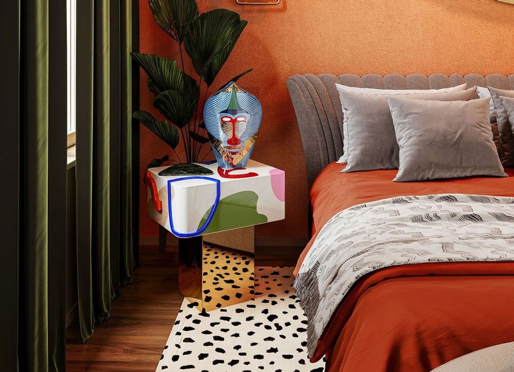 Other tables - Fauves Bedside Table Made in Portugal by Malabar - MALABAR