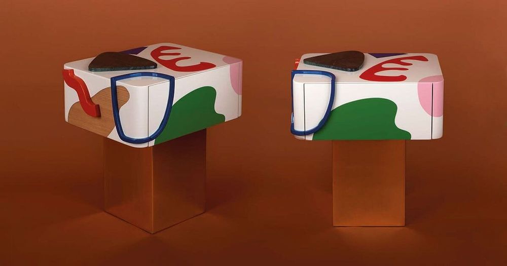 Other tables - Fauves Bedside Table Made in Portugal by Malabar - MALABAR