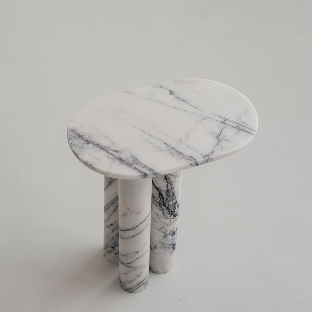 Coffee tables - Trio № III - LILAC MARBLE SIDE TABLE - KIWANO CONCEPT