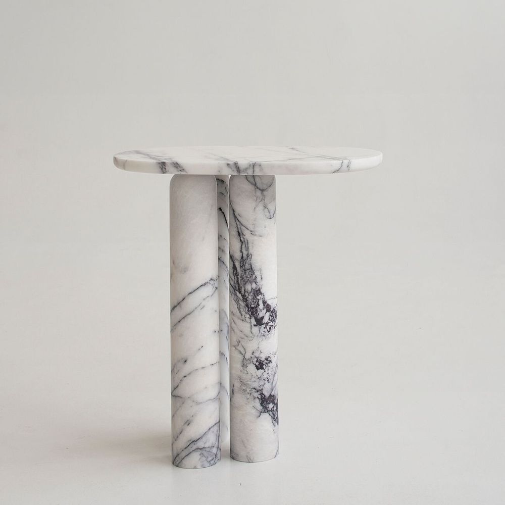 Coffee tables - Trio № III - LILAC MARBLE SIDE TABLE - KIWANO CONCEPT