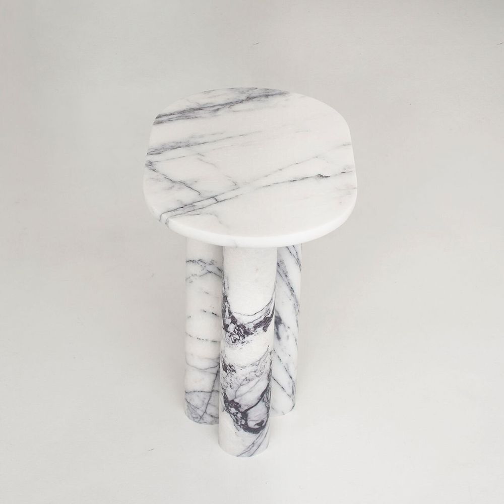 Coffee tables - Trio № III - LILAC MARBLE SIDE TABLE - KIWANO CONCEPT