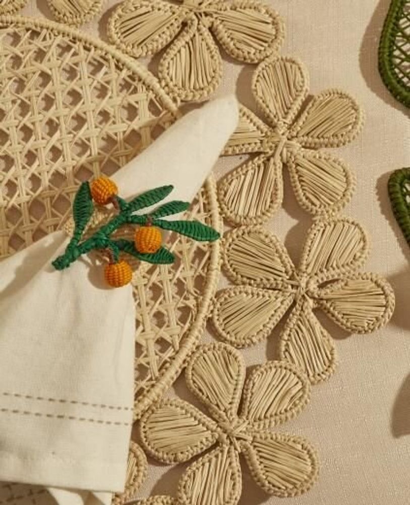 Linge de table textile - Anneau de serviette Orange Branch - CORO CORA