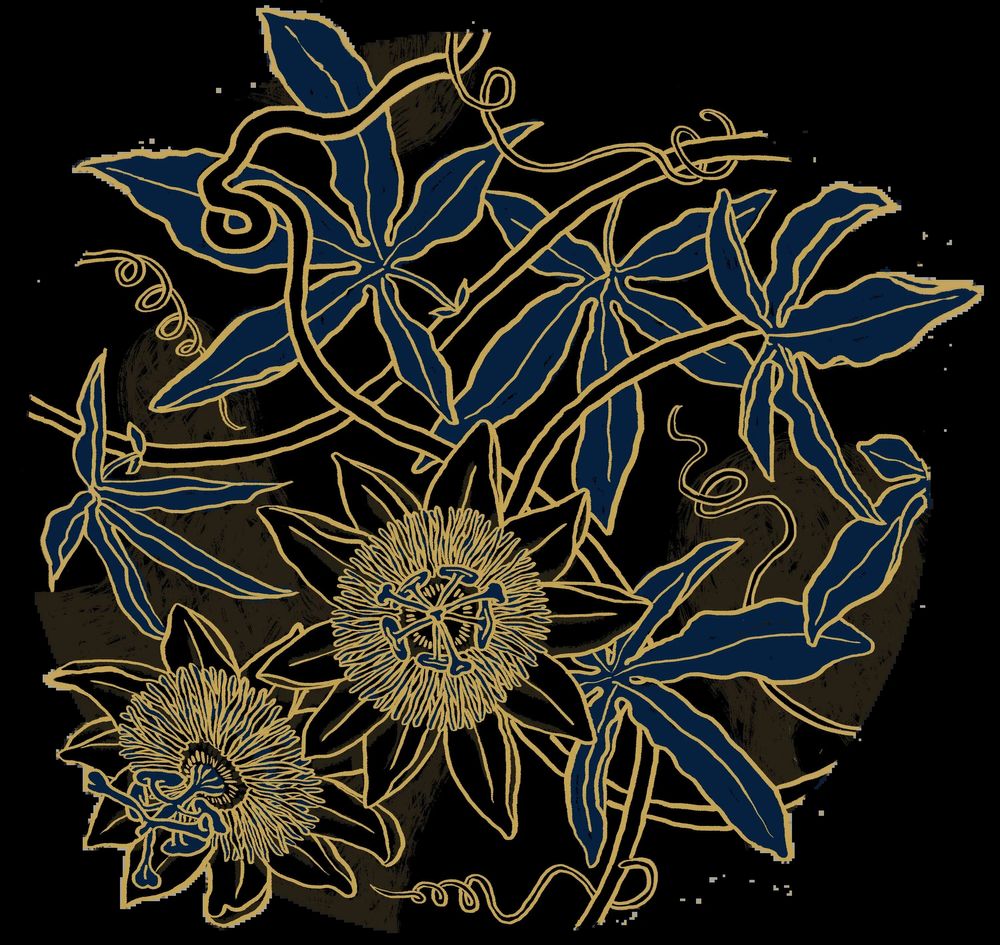 Bespoke carpets - carpet\" passiflora\ " - BAPTISTE VANDAELE – DESIGN GRAPHIQUE