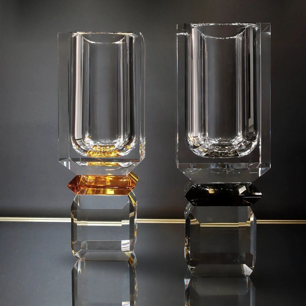 Crystal ware - Handmade Crystal Flower Vase Ambrosiá - ARCAICO
