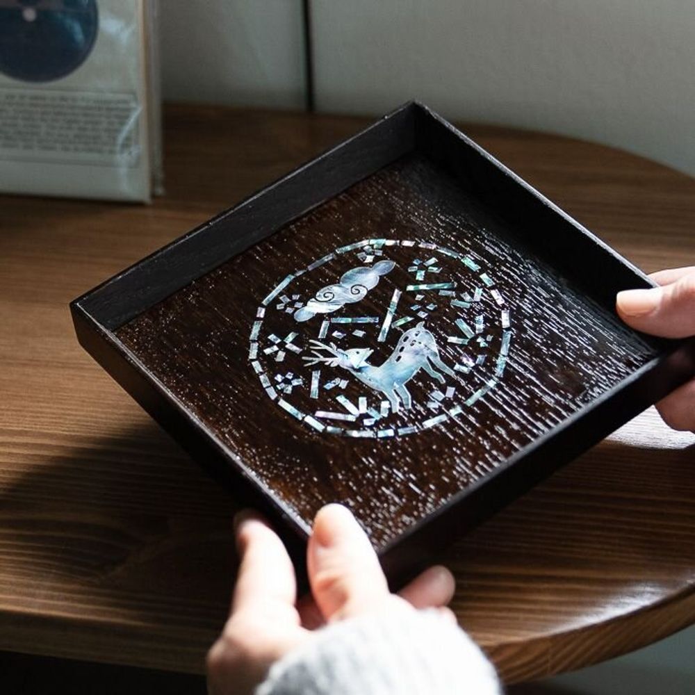 Loisirs créatifs pour enfant - [ARTSOOMBI] \ Plateau « Najeonchilgi » incrusté avec kit de bricolage - KCDF