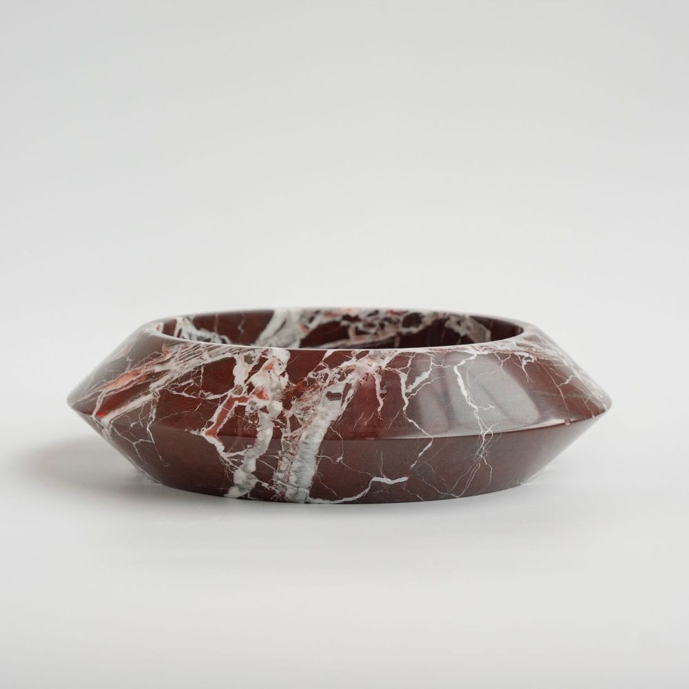 Platter and bowls - ROSSO LEVANTO MARBLE ECLIPSE - KIWANO CONCEPT