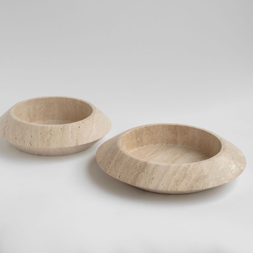 Platter and bowls - TRAVERTINE ECLIPSE XL - KIWANO CONCEPT
