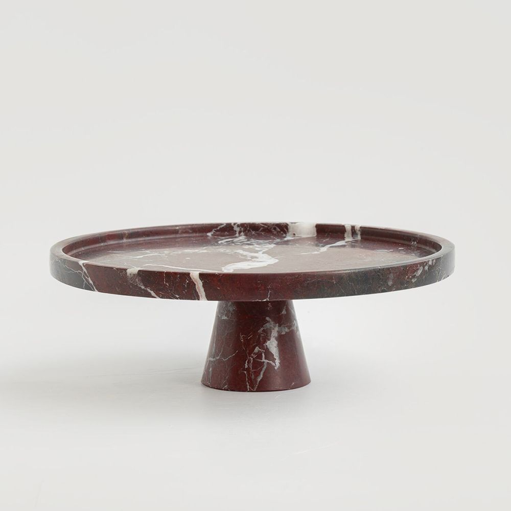 Platter and bowls - ROSSO LEVANTO CAKE STAND - KIWANO CONCEPT