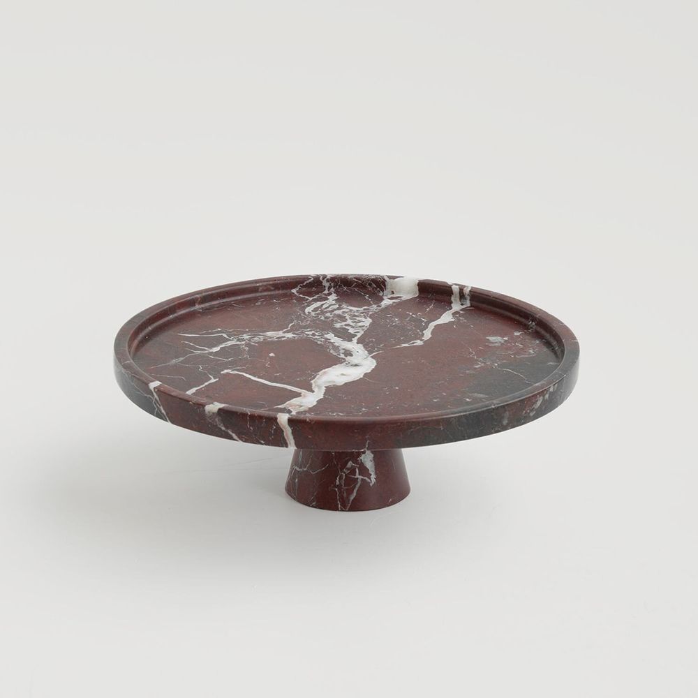 Platter and bowls - ROSSO LEVANTO CAKE STAND - KIWANO CONCEPT