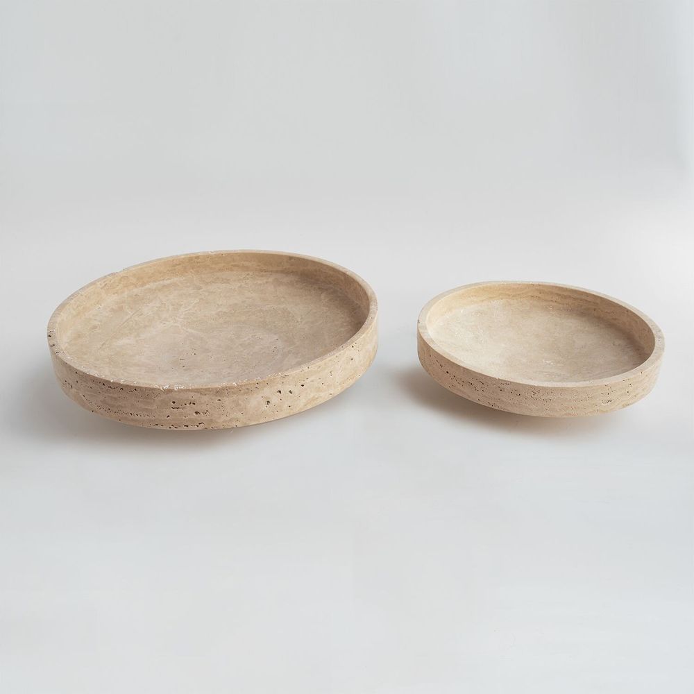 Decorative objects - TRAVERTINE NARROW BOWL XL - KIWANO CONCEPT