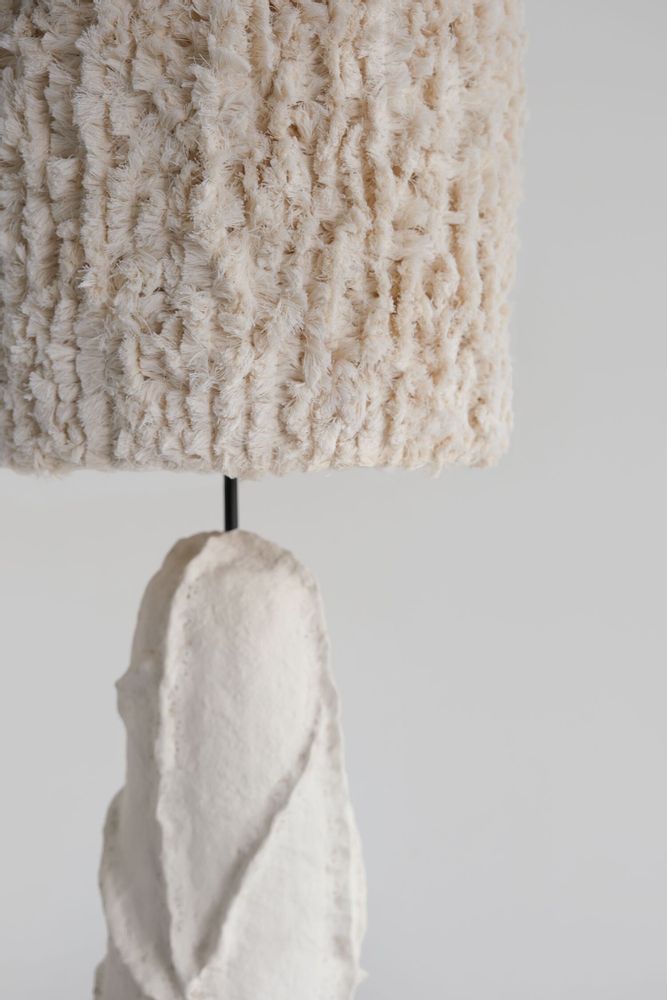 Lampadaires - Lampadaire Sea Star — Base sculpturale en biocomposite avec franges en - PLETOSTUDIO