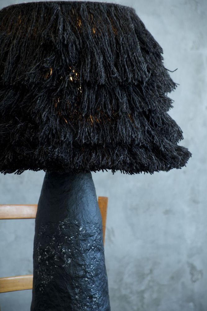 Lampes de table - Lampe de table Smola en laine — Éclairage écologique Japandi & Wabi-Sa - PLETOSTUDIO