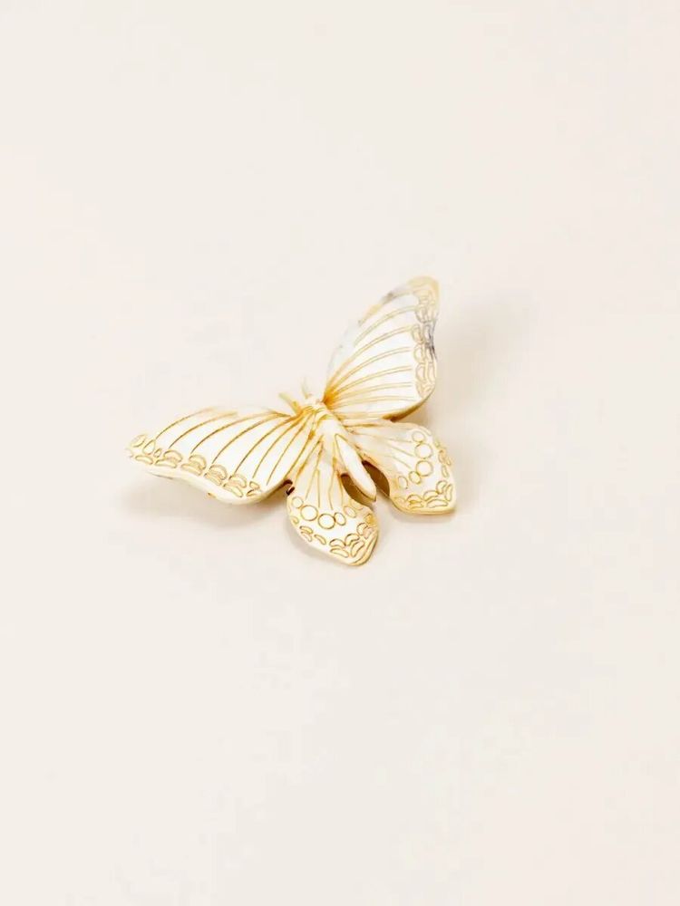 Broches - Broche Papillon en corne blonde - L INDOCHINEUR X RIVÊT