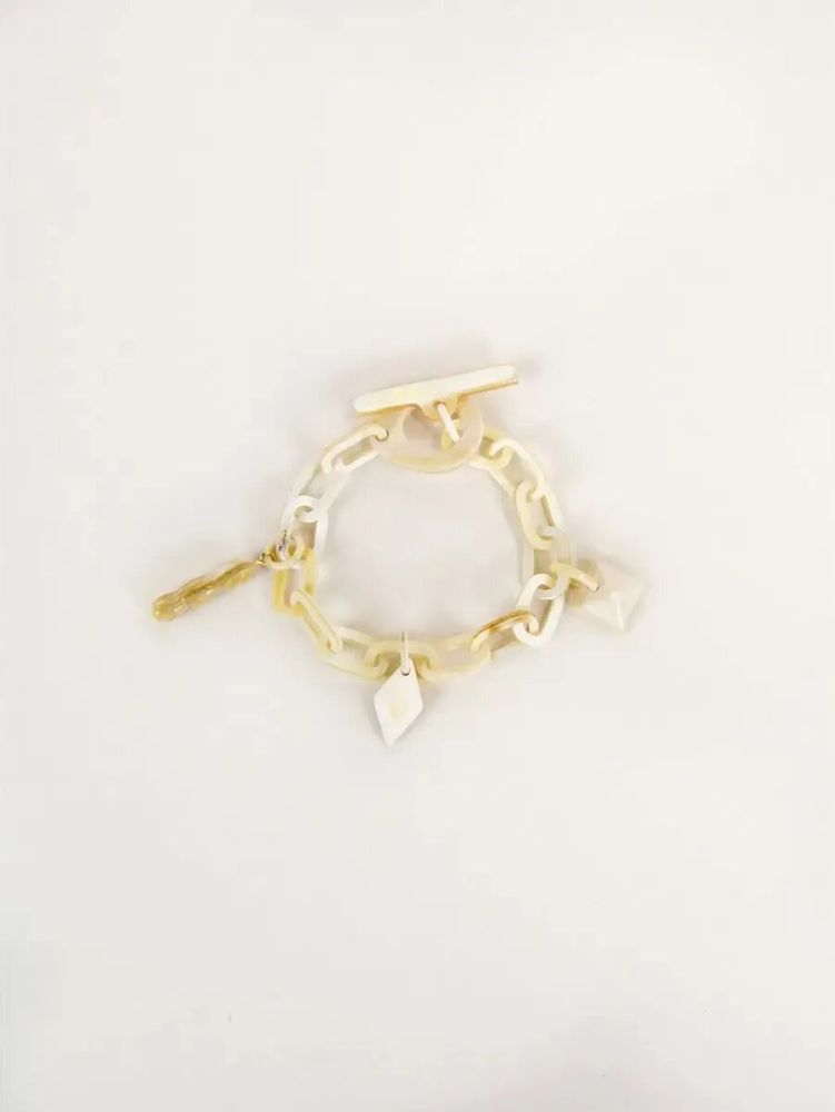 Bracelets - Bracelet chaîne à breloques en corne blonde - L INDOCHINEUR X RIVÊT