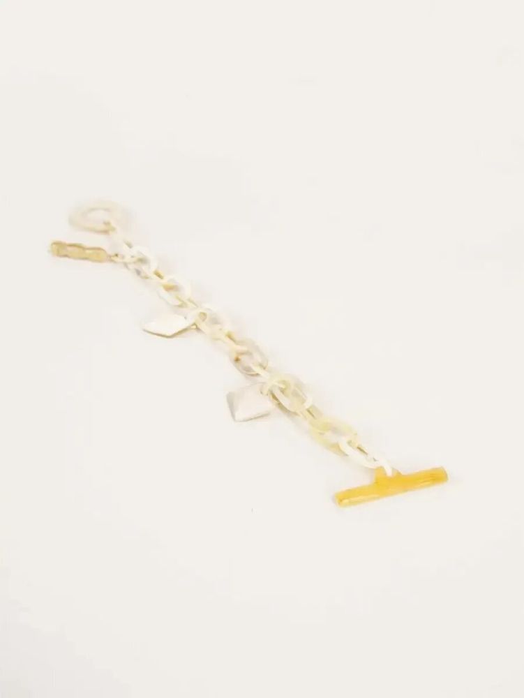 Bracelets - Bracelet chaîne à breloques en corne blonde - L INDOCHINEUR X RIVÊT