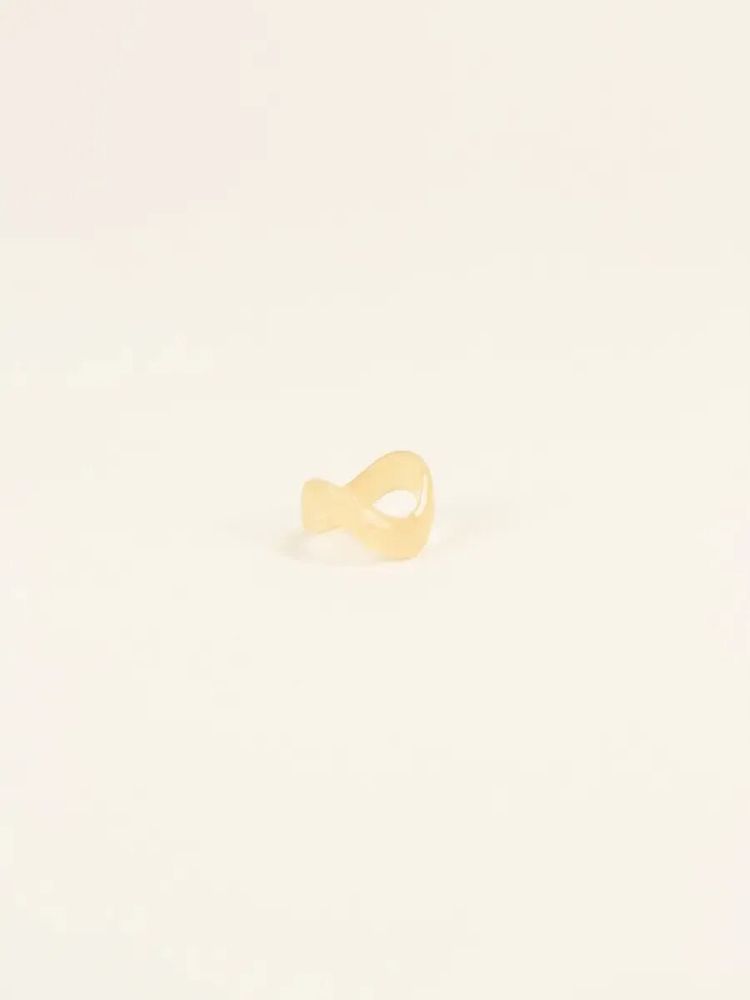 Bijoux - Bague Onde en corne blonde taille L - L INDOCHINEUR X RIVÊT