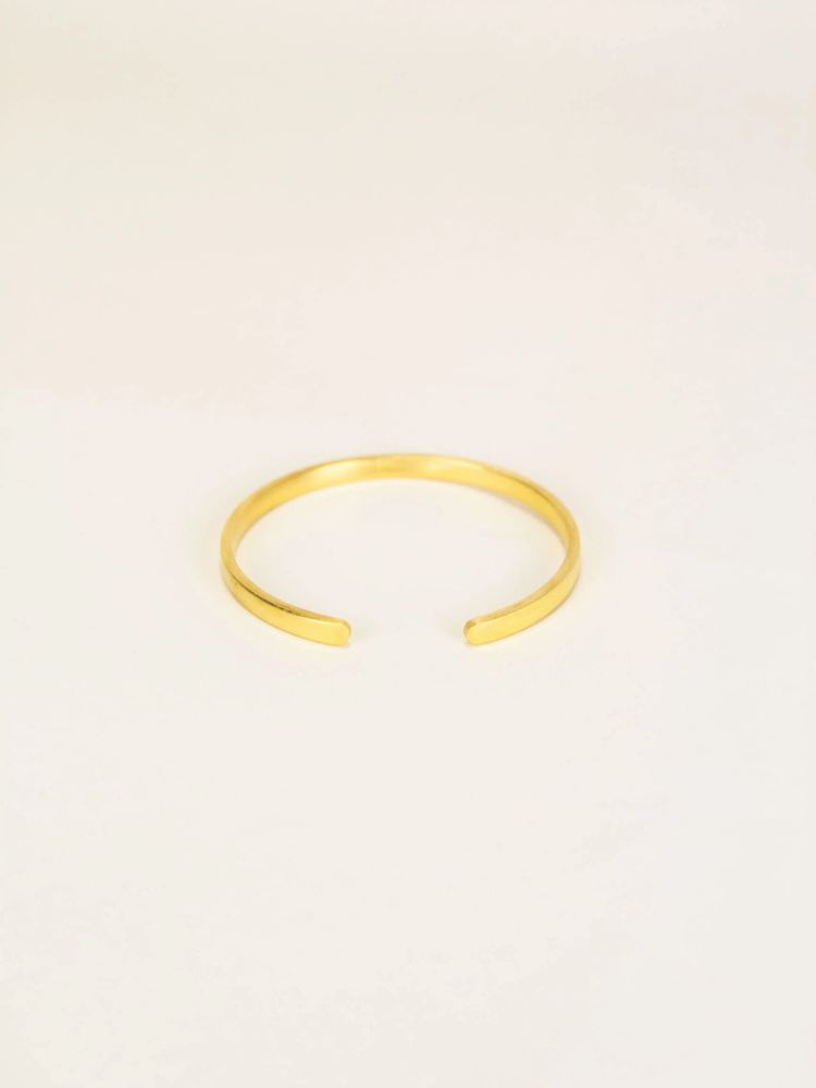 Bracelets - Thin open cuff in brass - L INDOCHINEUR X RIVÊT