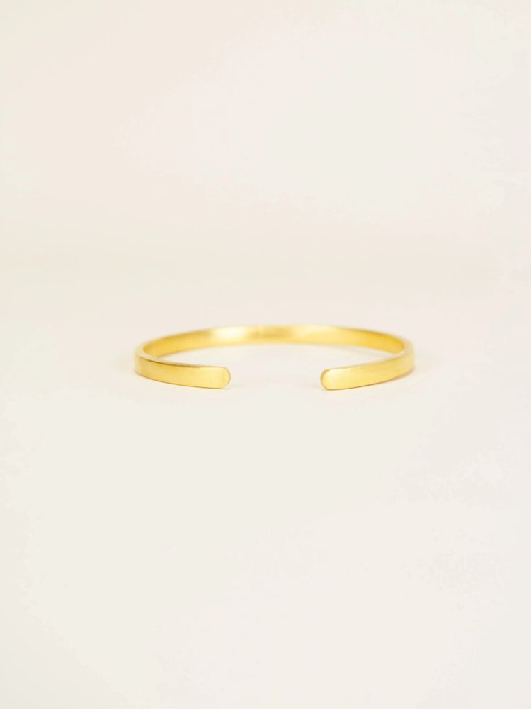 Bracelets - Thin open cuff in brass - L INDOCHINEUR X RIVÊT