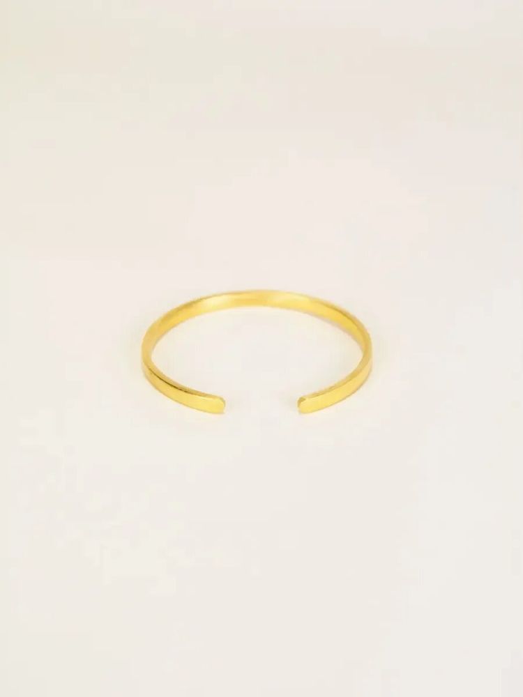 Bracelets - Thin open cuff in brass - L INDOCHINEUR X RIVÊT