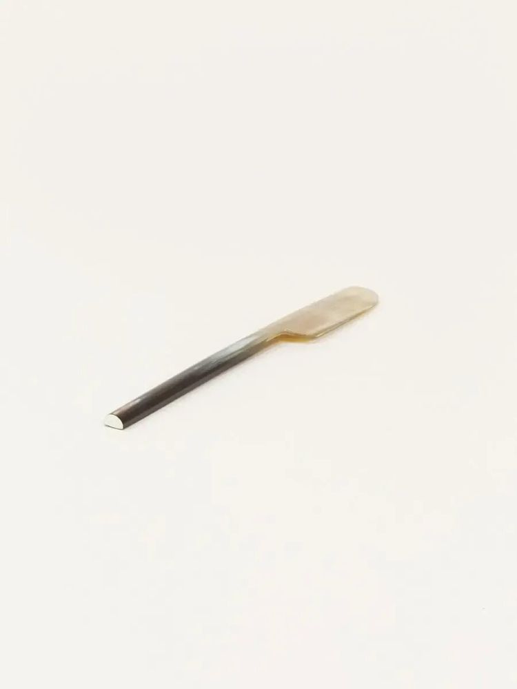 Kitchen utensils - Set of 6 "Baguette" butter knife in black and white horn - L INDOCHINEUR X RIVÊT