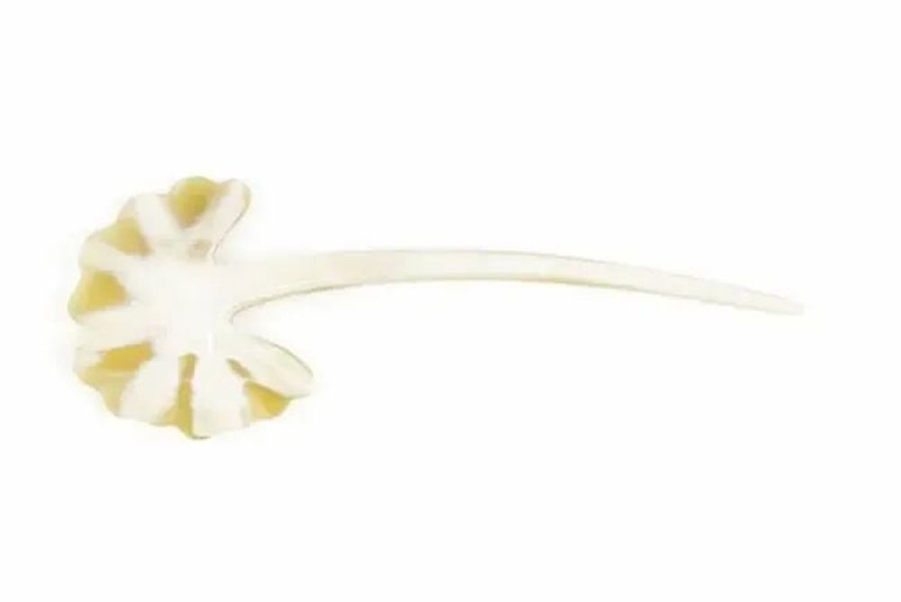 Barrettes - Gingko hairpin in plain black horn - L INDOCHINEUR X RIVÊT
