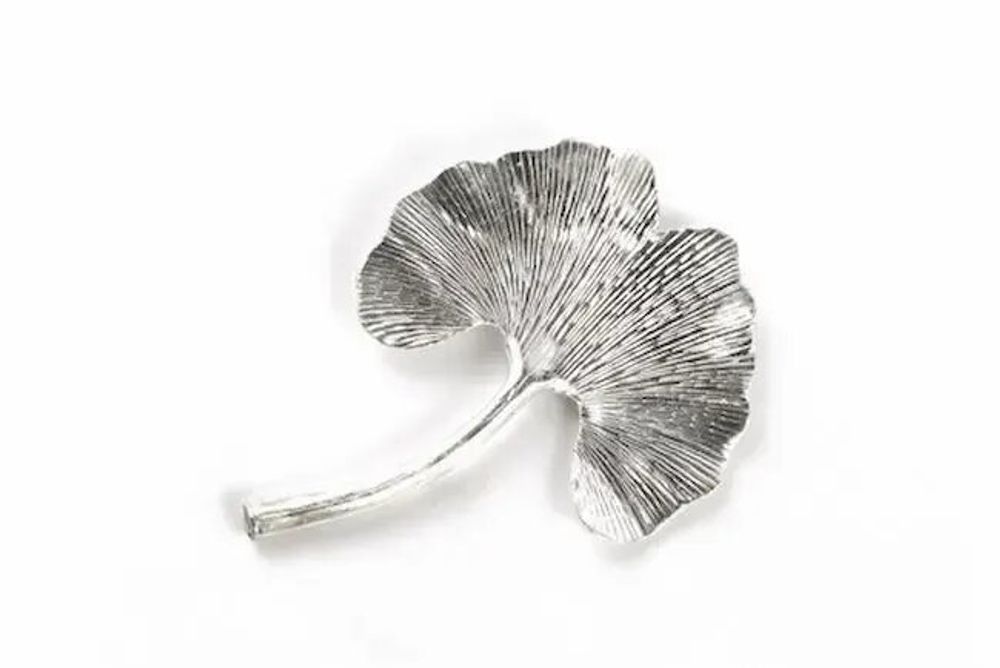 Brooches - Gingko brooch in coppery brass - L INDOCHINEUR X RIVÊT