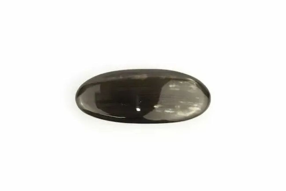 Barrettes - Barrette ovale en corne noire marbrée - L INDOCHINEUR X RIVÊT