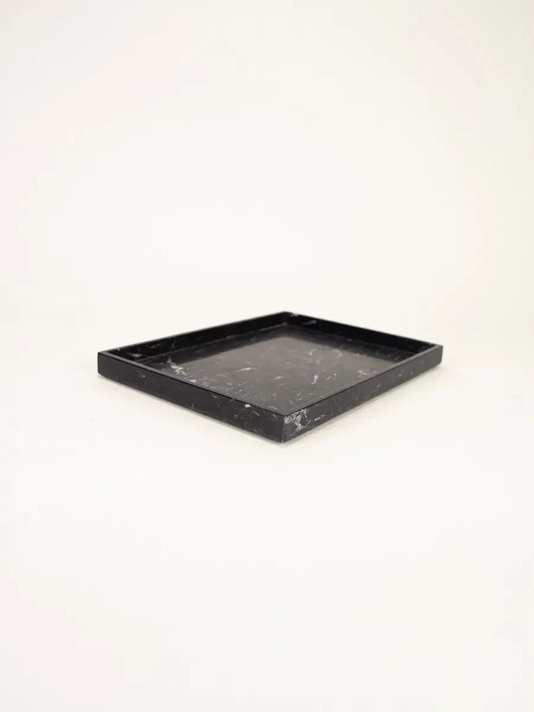 Plateaux - Très Grand plateau Antarés en marbre noir - L INDOCHINEUR X RIVÊT